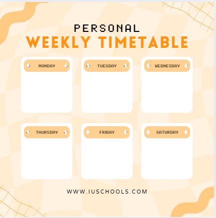 weekly timetable